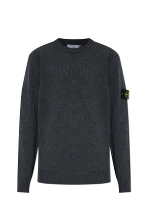 Maison Margiela Sweater with leather patches on the sleeves